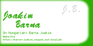 joakim barna business card